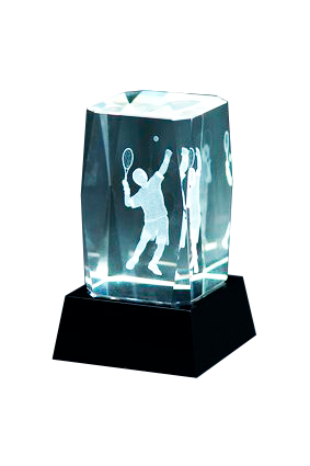Награда стеклянная теннис